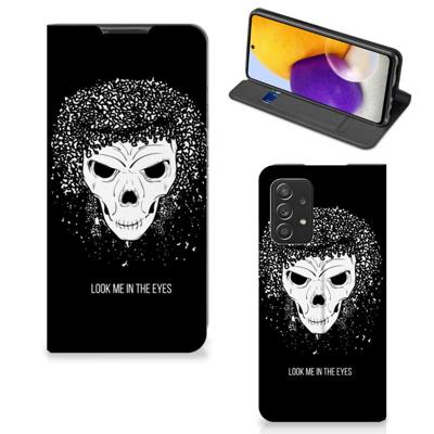 Mobiel BookCase Samsung Galaxy A72 (5G/4G) Skull Hair Mobiel BookCase Samsung Galaxy A72 (5G/4G) Skull Hair