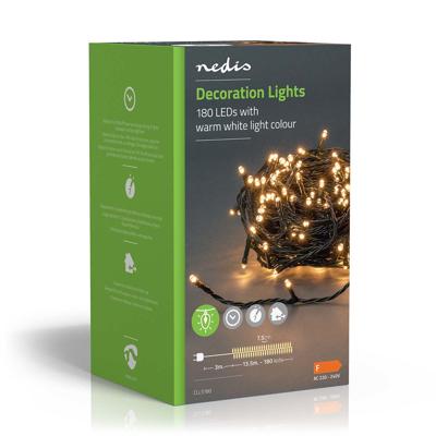 Nedis CLLS180 Decoratieve Verlichting Koord 180 Led's Warm Wit 13.50 M Licht Effecten: 7 Binnen & Buiten Netvoeding