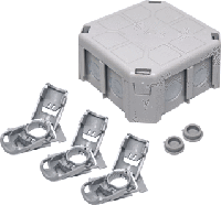 Montagedoos waterdicht 120x120 mm, incl kabel vergrendeling - thumbnail