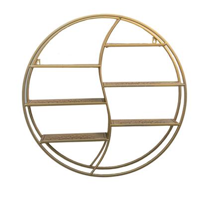 Clayre & Eef Wandrek 64x12x64 cm Goudkleurig Metaal Muurrek