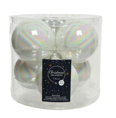 Kerstballen glas dia. 8 cm white/iris KSD - Ksd Kerstballen glas dia. 8 cm white/iris KSD - Ksd