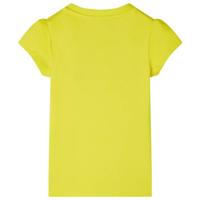 Kindershirt met kapmouwen 116 felgeel - thumbnail