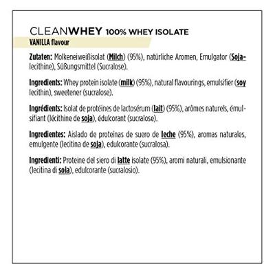 POWERBAR clean whey 100% isolate (1 x 570gr) - vanilla - thumbnail