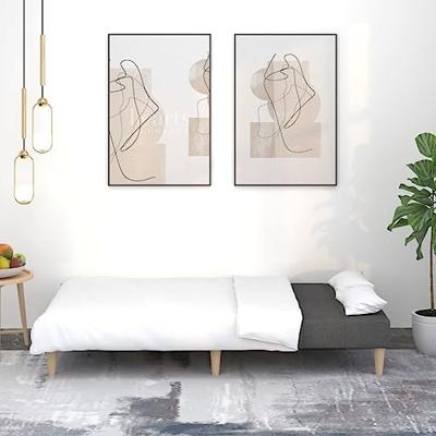 Slaapbank 2-zits stof lichtgrijs Slaapbank 2-zits stof lichtgrijs