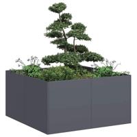 Plantenbak 80x80x40 cm koudgewalst staal antracietkleurig - thumbnail
