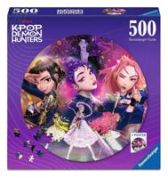KPop Demon Hunters Round Jigsaw Puzzle For the fans! (500 Pieces) - thumbnail