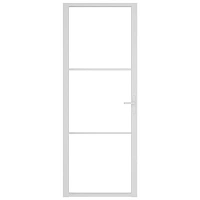 VidaXL Binnendeur 76x201,5 cm esg-glas en aluminium wit