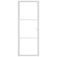 VidaXL Binnendeur 76x201,5 cm esg-glas en aluminium wit - thumbnail