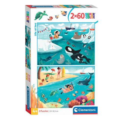 Clementoni legpuzzel super color life at sea, 2x60st. Clementoni legpuzzel super color life at sea, 2x60st.