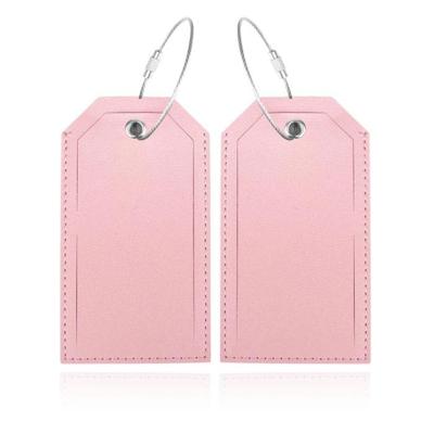 Bagagelabel Lichtroze - Set van 2 stuks