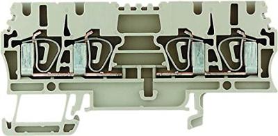 Weidmüller 1608600000 Doorgangsserieklem Spanveer Donkerbeige 100 stuk(s)