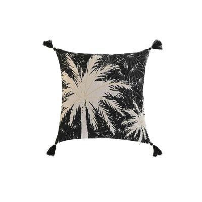 Kussen Home ESPRIT Zwart Boho Palmboom 45 x 5 x 45 cm Kussen Home ESPRIT Zwart Boho Palmboom 45 x 5 x 45 cm