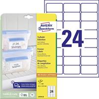 Avery diepvriesetiketten Ft 63,5 x 33,9 mm (b x h), wit, doos van 600 etiketten - thumbnail