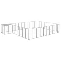 Hondenkennel 25,41 m² staal zilverkleurig - thumbnail