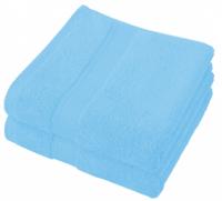 De Witte Lietaer Badhanddoek Stephanie 100 Cm Katoen Blauw 2 St - thumbnail