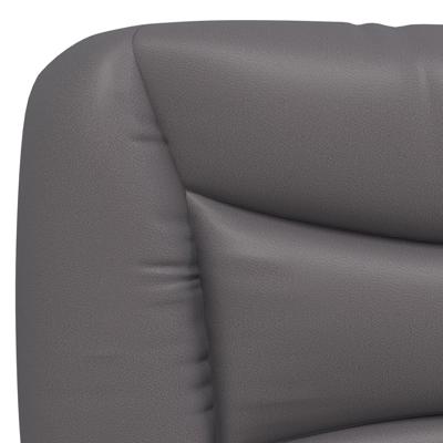 Bed met matras kunstleer grijs 180x200 cm - thumbnail
