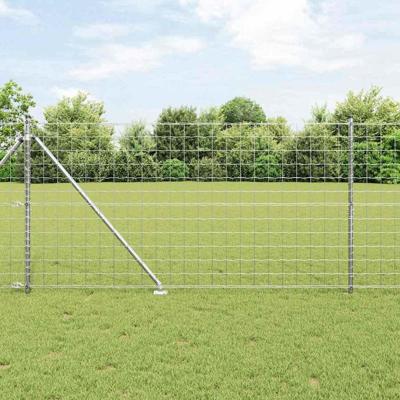 VidaXL Hek met paal zilver 1,4 x 10 m staal VidaXL Hek met paal zilver 1,4 x 10 m staal