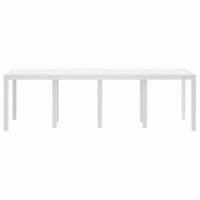 Tuin Tafel Wit 250x100x73 cm van Poly Rattan - thumbnail