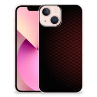 iPhone 13 mini | TPU bumper | Geruit Rood - thumbnail