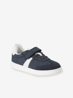 Baskets met elastische veters en klittenband voor kinderen, kleuterschoolcollectie marineblauw