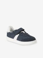 Baskets met elastische veters en klittenband voor kinderen, kleuterschoolcollectie marineblauw - thumbnail
