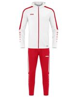 JAKO M9423 Polyesterpak Met Kap Power - Wit/Rood - S - thumbnail