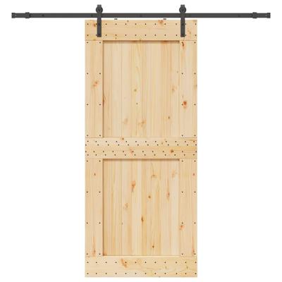 Schuifdeur met beslag 100x210 cm massief grenenhout