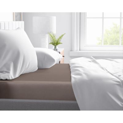 Primaviera Deluxe Satijnen Hoeslaken Taupe 180 x 210 cm