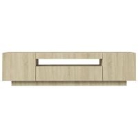 Tv-meubel met LED-verlichting 160x35x40 cm sonoma eikenkleurig - thumbnail