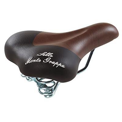 Selle Monte Grappa Monte grappa zadel fashion met veer d-bruin/zwart