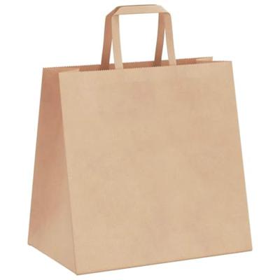 VidaXL Papieren zakken 250 st met hengsels 26x17x25 cm bruin