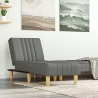 Chaise longue stof donkergrijs - thumbnail