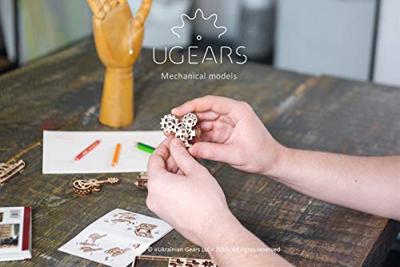 Ugears sleutelhangers U-Fidget 4 x 5 cm hout naturel 4-delig