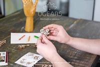 Ugears sleutelhangers U-Fidget 4 x 5 cm hout naturel 4-delig - thumbnail