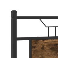 Bedframe zonder matras hout gerookt eikenkleurig 137x190 cm - thumbnail
