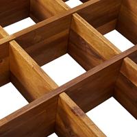 Kruidenplantenbak verhoogd 60x60x15 cm massief acaciahout - thumbnail