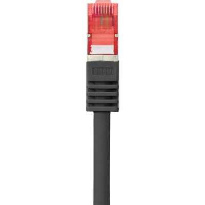 Renkforce RF-4737382 RJ45 Netwerkkabel, patchkabel CAT 6 S/FTP 10.00 m Zwart Snagless, Vergulde steekcontacten, Vlambestendig 1 stuk(s)