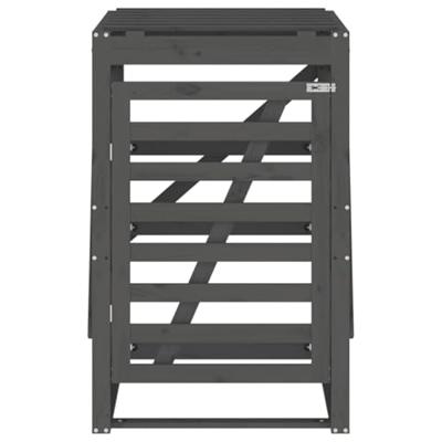 Containerberging 84x90x128,5 cm massief grenenhout grijs Containerberging 84x90x128,5 cm massief grenenhout grijs