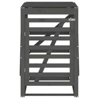 Containerberging 84x90x128,5 cm massief grenenhout grijs - thumbnail