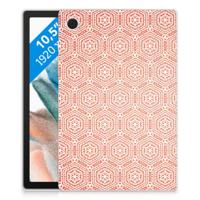 Samsung Galaxy Tab A8 2021/2022 Hippe Hoes Pattern Orange - thumbnail