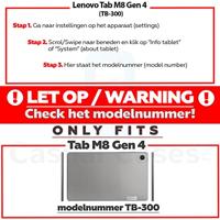 Lunso - Lenovo Tab M8 Gen 4 (8 inch) - Tri-Fold Bookcase hoes - Donkerblauw - thumbnail