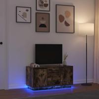 Tv-meubel met LED-verlichting 100x41x50 cm gerookt eikenkleurig - thumbnail