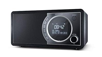 SHARP DR450 digitale radio (DAB/DAB+/FM met RDS, Bluetooth, wekkerfuncties, 6 watt), zwart