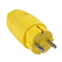 AS Schwabe 62403 Stekker met randaarde Rubber 230 V Geel IP44 - thumbnail