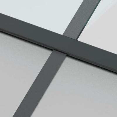 VidaXL Schuifdeur 102,5x205 cm gehard glas en aluminium zwart