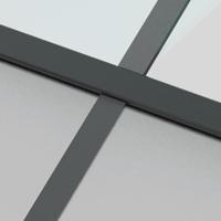 VidaXL Schuifdeur 102,5x205 cm gehard glas en aluminium zwart - thumbnail