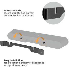 Soundbar Beugel | Geschikt voor: Sonos Ray™ | Wand | 2 kg | Vast | ABS / Staal | Zwart