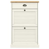 Schoenenkast VIGO 60x35x96 cm massief grenenhout wit - thumbnail