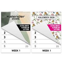 Weekkalender 2026 Birds & Interior Optivision - 1 week per pagina - thumbnail