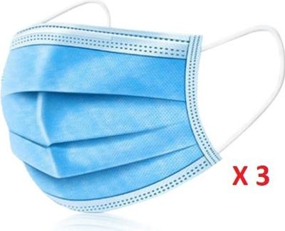 Mondkapjes wegwerp 3 stuks | 48 stuks